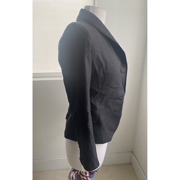 G2000 Women's Blazer Black Solid Wool Blend Long Sleeve Size 34 (US Size 4) - Picture 2 of 8